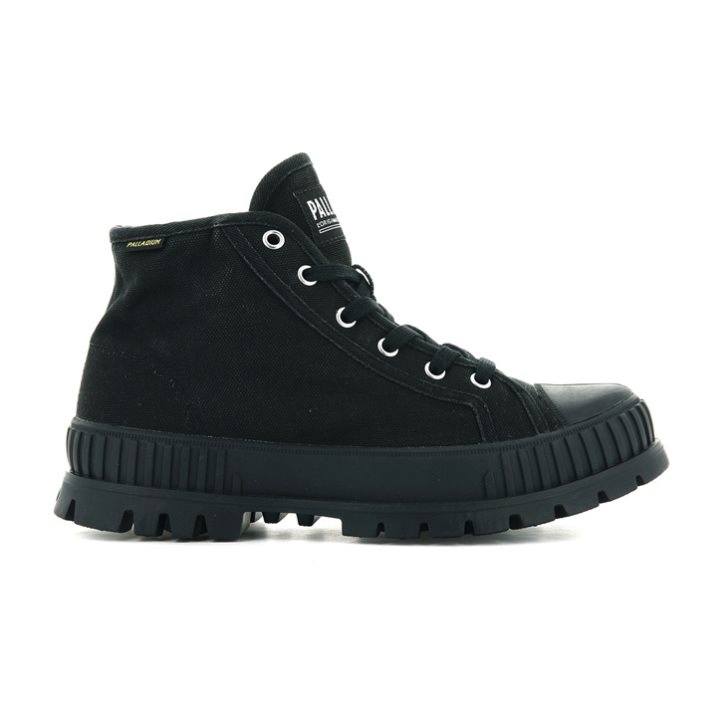 Baskets Palladium Pallashock Mid OG High Tops Femme Noir | FR MIO542W